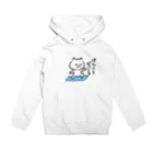 naoyan8080のしろねこ（ヨガ） Hoodie