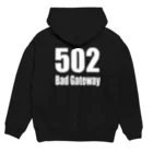 Error Correctionの502 Bad Gateway パーカーの裏面