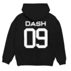 EGL online shopのDASH-09 白ロゴ Hoodie:back