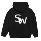 Suidou_Workerのロゴ記念SWパーカー（白文字） Hoodie:back