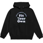 Fit Your Own（フィットユアオウン）のFit Your Ownロゴ(白抜き) Hoodie