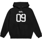 EGL online shopのDASH-09 白ロゴ Hoodie