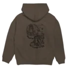 Metime Designs ☆ みぃたいむデザインの風猫⚡雷猫〈墨絵風ver.〉 Hoodie:back