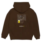 ビールとアート TM-3 Designの名画 × BEER（ゴッホ自画像）白線画 Hoodie:back