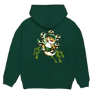 もむのふの爬虫類グッズやさんの雷神フトアゴちゃんバック両面 Hoodie:back