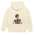 Vamp ModeのLogo (BROWN)＆ Back print Hoodie|Travis Scott skeleton パーカーの裏面