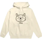 MrKShirtsのInu (犬) 黒デザイン Hoodie