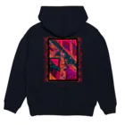 Kazumichi Otsubo's Souvenir departmentの錆びて剥がれて灼熱 ~ ワイン Hoodie:back