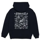 猫と釣り人のSaltwater fish_3W Hoodie:back