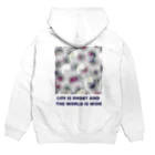 まりわのお店 ★万華鏡花火★和柄★繰り返す柄★　のLIFE IS SHORT AND THE WORLD IS WIDE Hoodie:back