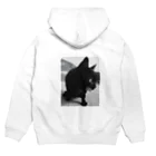 HFのHF 波止場の猫ちゃん フォトプリント Hoodie:back