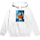 HARUNA AOKIのしゃぼんぼん・朝焼けのオレンジニット Hoodie