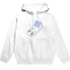 Jackalope Houseのツノアリウサギアジサイモドキウミウシ 青色ver. Hoodie