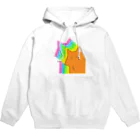 日々碌ストアの虹の影と柴犬 Hoodie