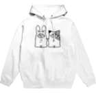 ぱーぷるぱっちの呪いたい三毛猫と兎 Hoodie