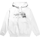 PokuStarのゴルフ　ゴルフカートから打つ・モノクロ Hoodie