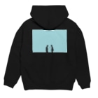 TBSラジオ「真空ジェシカのラジオ父ちゃん」グッズのラジ父「ネタ飛ばしの青」パーカー（ブラック） Hoodie:back