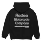 RODEO MOTORCYCLEのロデオ モーターサイクルのオフィシャルグッズ パーカーの裏面