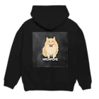 なだめるポメラニアンのポメバッチ(シンプルver)ワン Hoodie:back