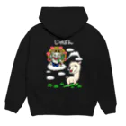 Siderunの館 B2のゆるスカジャン柄（らいじんとあるぱか） Hoodie:back