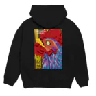 3eyesのZODIAC rooster （酉） Hoodie:back