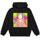 HARUKA カラフル イラスト 女の子 Tシャツのショートカット＆ハートgirl Hoodie