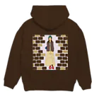 yuufのchocolate-brown brick Hoodie:back