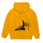 シンプルなグッズ やこ屋のシルエットな椅子と影 Hoodie:back