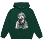 和温堂の迷彩マスク  モノクロ　文字白 Hoodie