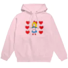 豚人イラストのパンダ武島のハートフルスマイリーピッグガール Hoodie