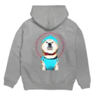 真希ナルセ（マキナル）のレインコートを自信満々に着こなす柴犬 Hoodie:back