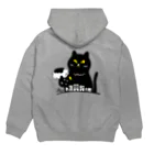 kocoon（コクーン）の嵐を招く黒猫 Hoodie:back