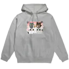 ねこほうチャンネル公式グッズの5匹ねこほうイラストグッズ Hoodie