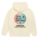 Teal Blue CoffeeのTEAL BLUE AIRLINES Hoodie:back