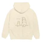 BowWoof Shopの【茶】親子シェルティ Hoodie:back