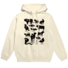 くねくね道のヨガガイコツ 動物ポーズ シルエット Hoodie