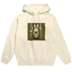 可愛い動物マトリョーシカのうさぎのマトリョーシカ（カーキ） Hoodie