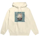 可愛い動物マトリョーシカの猫のマトリョーシカ（薄い紺色） Hoodie