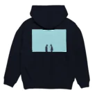 TBSラジオ「真空ジェシカのラジオ父ちゃん」グッズのラジ父「ネタ飛ばしの青」パーカー（ネイビー） Hoodie:back