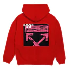 jumping_gaoの赤い狼的パーカー Hoodie:back