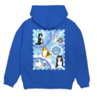 Airy BlueのFive colors of Shetland Sheepdogs.～Turquoise～ パーカーの裏面