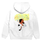 サバミケ、茶トラ、鍵しっぽ。のART CAT 三毛猫 Hoodie:back