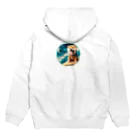 商店harrarの宇宙犬（犬海君） Hoodie:back