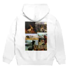 SickItemの西洋絵画プリント Hoodie:back