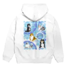 Airy BlueのFive colors of Shetland Sheepdogs.～Turquoise～ パーカーの裏面