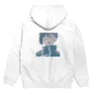 n.(自由帳)のお店の舌ピの男の子 Hoodie:back