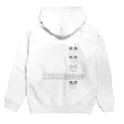 BIEN des PIENのBIEN des PIEN　ロゴマーク(グリッチ＋) Hoodie:back