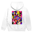 鬼ヶ島炎獄通り三丁目一ノ五の幾何学の海に白鯨舞い踊る Hoodie:back