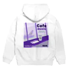 Teal Blue CoffeeのCafe music - Waiting time - Hoodie:back