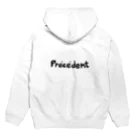 pre'ce'dentのプレセダン Hoodie:back